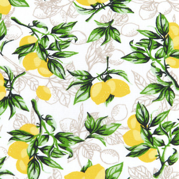 Tissu toile Hérault 140cm 110g citronnade - Le Dépôt Bailleul