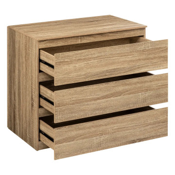 Commode 3 tiroirs 78 cm naturel 5five - Le Dépôt Bailleul