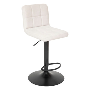 Tabouret de bar ajustable Delek tissu beige Atmosphera - Le Dépôt Bailleul