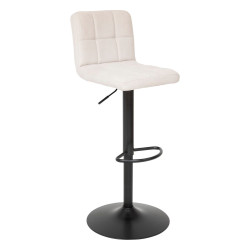 Tabouret de bar ajustable Delek tissu beige Atmosphera - Le Dépôt Bailleul
