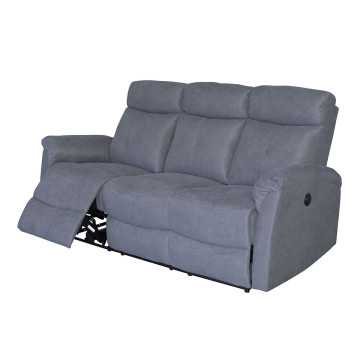 Canapé 3 places relax électrique gris Lucas - Le Dépôt Bailleul