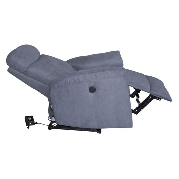 Fauteuil 1 place relax électrique gris Lucas Takasit - Le Dépôt Bailleul