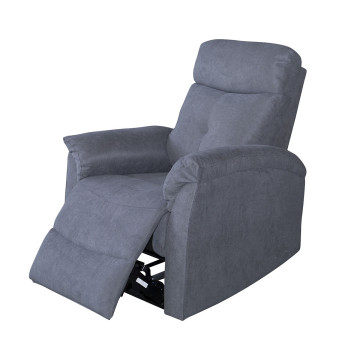 Fauteuil 1 place relax électrique gris Lucas Takasit - Le Dépôt Bailleul