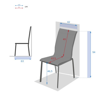 Chaise empilable Axant lin et blanc Hespéride - Le Dépôt Bailleul