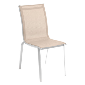 Chaise empilable Axant lin et blanc Hespéride - Le Dépôt Bailleul