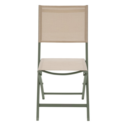 Chaise pliante extérieur Essentia  lin/laurier Hespéride - Le Dépôt Bailleul