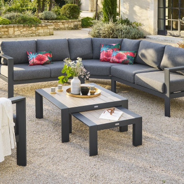 Table basse Evasion 65 x 65 cm honey / graphite Hespéride - Le Dépôt Bailleul