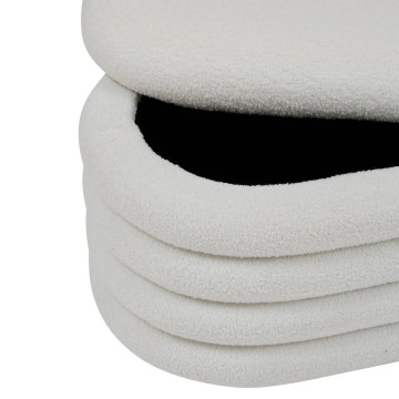 Banc coffre bouclette blanc Giulia Atmosphera - Le Dépôt Bailleul