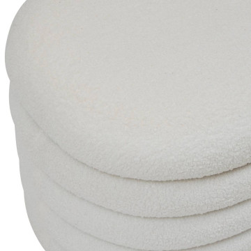 Banc coffre bouclette blanc Giulia Atmosphera - Le Dépôt Bailleul