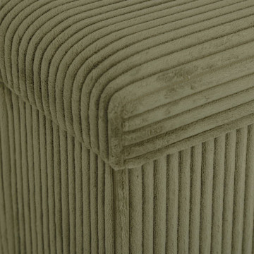 Pouf pliant double Arum côtelé 76 x 38 cm kaki Atmosphera - Le Dépôt Bailleul