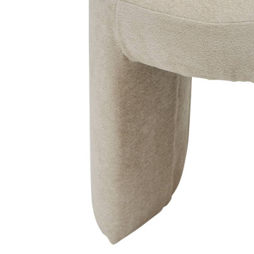 Pouf Jin D38 cm tissu beige Atmosphera - Le Dépôt Bailleul