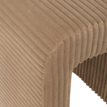 Pouf velours côtelé Sevi beige Atmosphera - Le Dépôt Bailleul