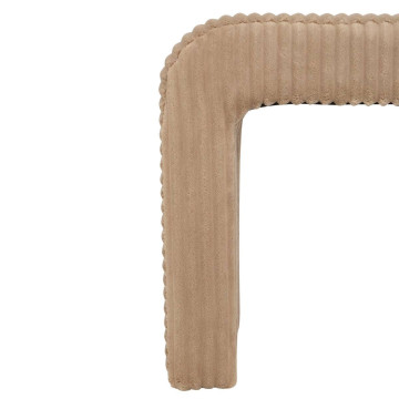 Pouf velours côtelé Sevi beige Atmosphera - Le Dépôt Bailleul