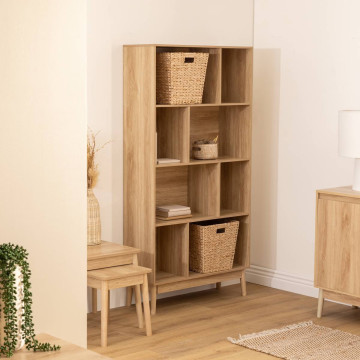 Bibliothèque 8 niches naturel Abana 5five - Le Dépôt Bailleul