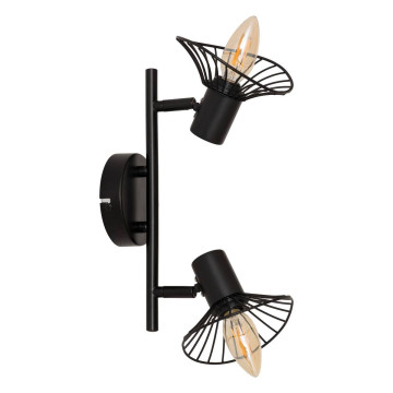 Applique 2 lampes Adelia métal noir Atmosphera - Le Dépôt Bailleul