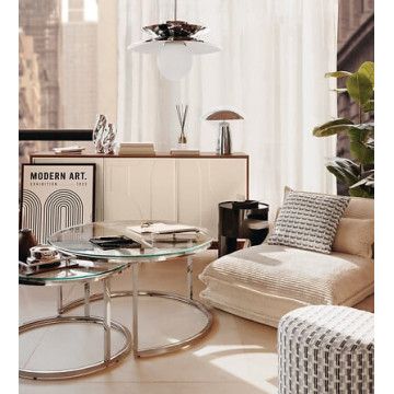 Suspension Omia D38 cm métal chromé Atmosphera - Le Dépôt Bailleul