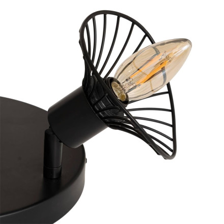 Plafonnier 3 lampes Adelia métal noir Atmosphera - Le Dépôt Bailleul