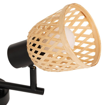 Applique 2 lampes Lio métal et bambou Atmosphera - Le Dépôt Bailleul