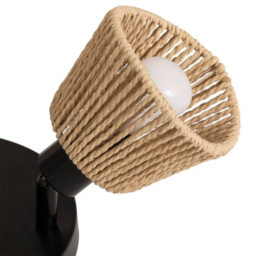 Plafonnier 3 lampes Myha 25 cm métal et corde Atmosphera - Le Dépôt Bailleul