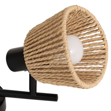 Applique 2 lampes Myha métal et corde Atmosphera - Le Dépôt Bailleul