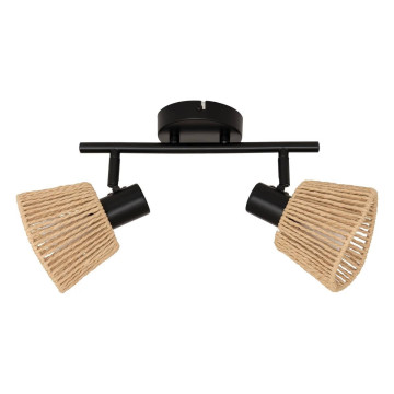 Applique 2 lampes Myha métal et corde Atmosphera - Le Dépôt Bailleul