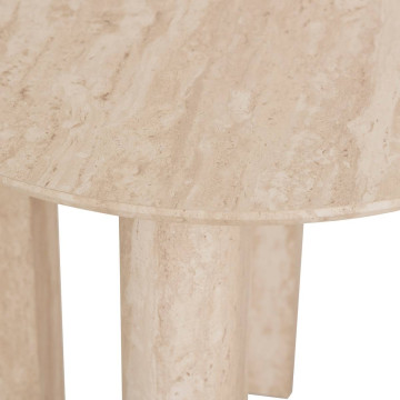 Table café Anaya D50,5 cm MDF effet travertin Atmosphera - Le Dépôt Bailleul