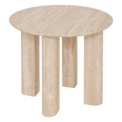 Table café Anaya D50,5 cm MDF effet travertin Atmosphera - Le Dépôt Bailleul