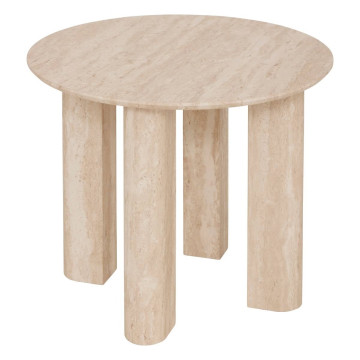 Table café Anaya D50,5 cm MDF effet travertin Atmosphera - Le Dépôt Bailleul