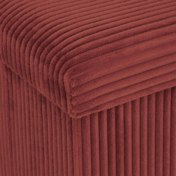 Pouf pliant double Arum côtelé 76 x 38 cm ambre Atmosphera - Le Dépôt Bailleul