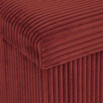 Pouf pliant Arum côtelé 38 x 38 cm ambre Atmosphera - Le Dépôt Bailleul