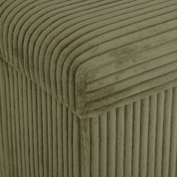 Pouf pliant Arum côtelé 38 x 38 cm kaki Atmosphera - Le Dépôt Bailleul