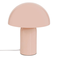 Lampe champignon H24,5 cm Lito métal rose pêche Atmosphera - Le Dépôt Bailleul