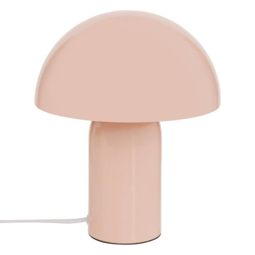 Lampe champignon H24,5 cm Lito métal rose pêche Atmosphera - Le Dépôt Bailleul