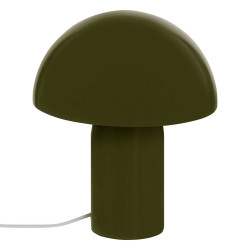 Lampe champignon H24,5 cm Lito métal kaki Atmosphera - Le Dépôt Bailleul