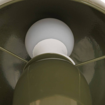 Lampe champignon H24,5 cm Lito métal kaki Atmosphera - Le Dépôt Bailleul