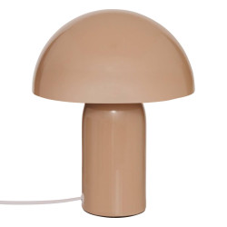 Lampe champignon H24,5 cm Lito métal beige Atmosphera - Le Dépôt Bailleul