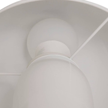 Lampe champignon H24,5 cm Lito métal blanc Atmosphera - Le Dépôt Bailleul