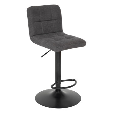 Tabouret de bar ajustable Delek tissu gris Atmosphera - Le Dépôt Bailleul