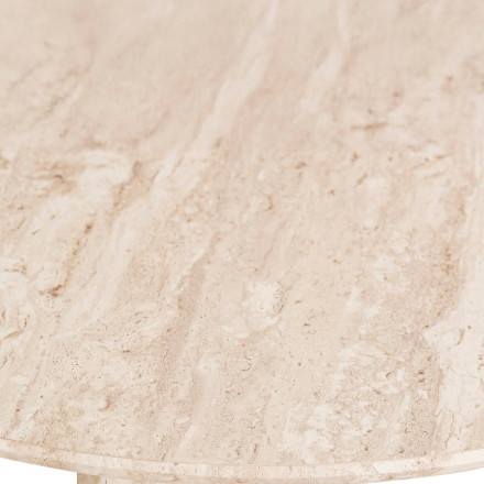 Table haute bar Anaya 120 cm MDF effet travertin Atmosphera - Le Dépôt Bailleul