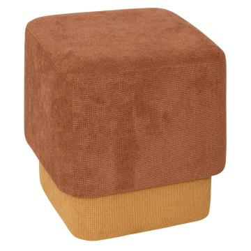Pouf 2 en 1 Doki ambre et ocre Atmosphera - Le Dépôt Bailleul