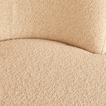 Fauteuil pivotant bouclette beige Sileo Atmosphera - Le Dépôt Bailleul