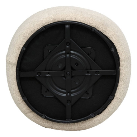 Fauteuil pivotant bouclette beige Sileo Atmosphera - Le Dépôt Bailleul