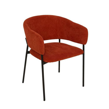 Fauteuil repas velours côtelé ambre Solea Atmosphera - Le Dépôt Bailleul