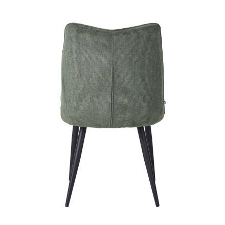 Chaise Louise tissu gris pieds métal Takasit - Le Dépôt Bailleul