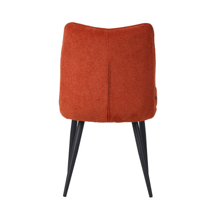 Chaise Louise tissu terracotta pieds métal Takasit - Le Dépôt Bailleul