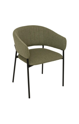 Fauteuil repas tissu vert...