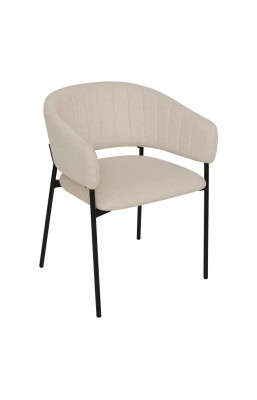 Fauteuil repas tissu beige...