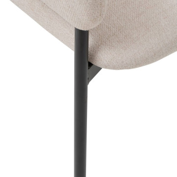 Fauteuil repas tissu beige Solea Atmosphera - Le Dépôt Bailleul