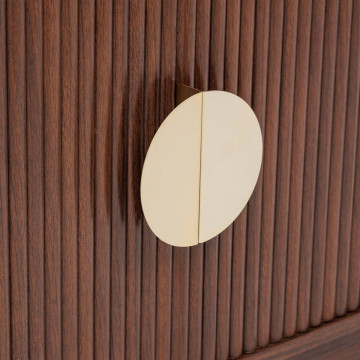 Meuble TV 4 portes effet noyer Wany Atmosphera - Le Dépôt Bailleul