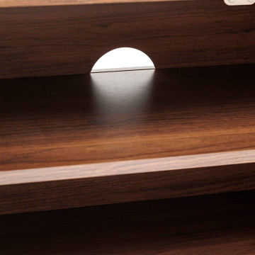 Meuble TV 4 portes effet noyer Wany Atmosphera - Le Dépôt Bailleul